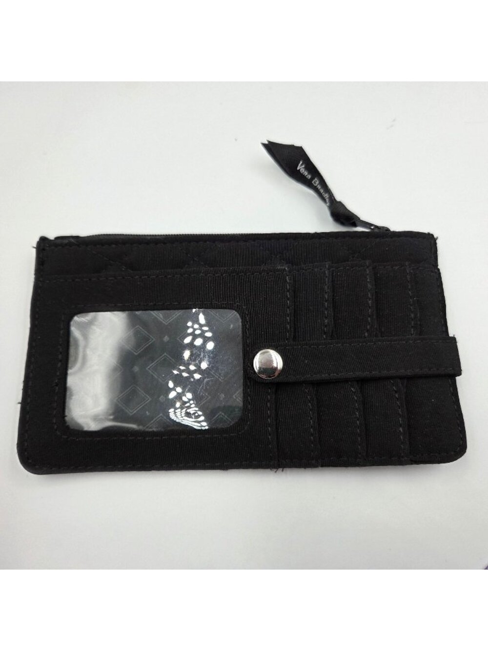 Vera Bradley Black Ultimate Card Case Wallet Travel NWOT